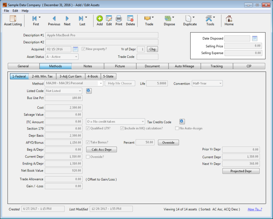 screenshot of Asset Keeper